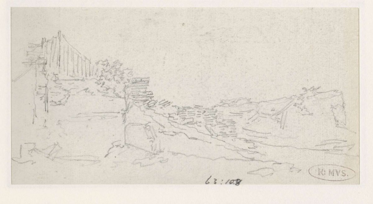 Sketch of a ruin, Georges Michel, 1773 - 1843