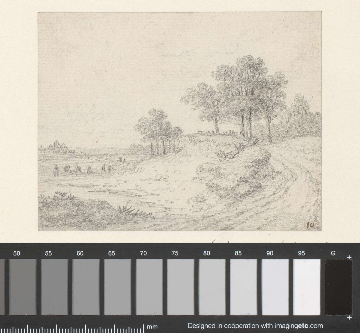 Landscape with dirt road and trees, Georges Michel, 1773 - 1843