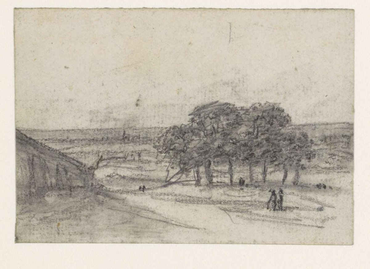 View from the Butte; trees on the right, Georges Michel, 1773 - 1843
