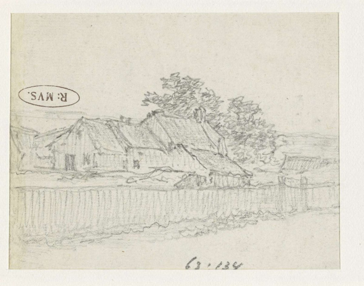 Farms in a fence, Georges Michel, 1773 - 1843