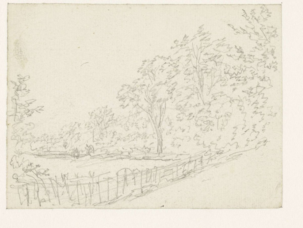 Landscape with fence and trees, Georges Michel, 1773 - 1843