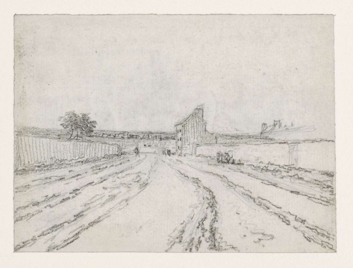 Landweg tussen muren, Georges Michel, 1773 - 1843