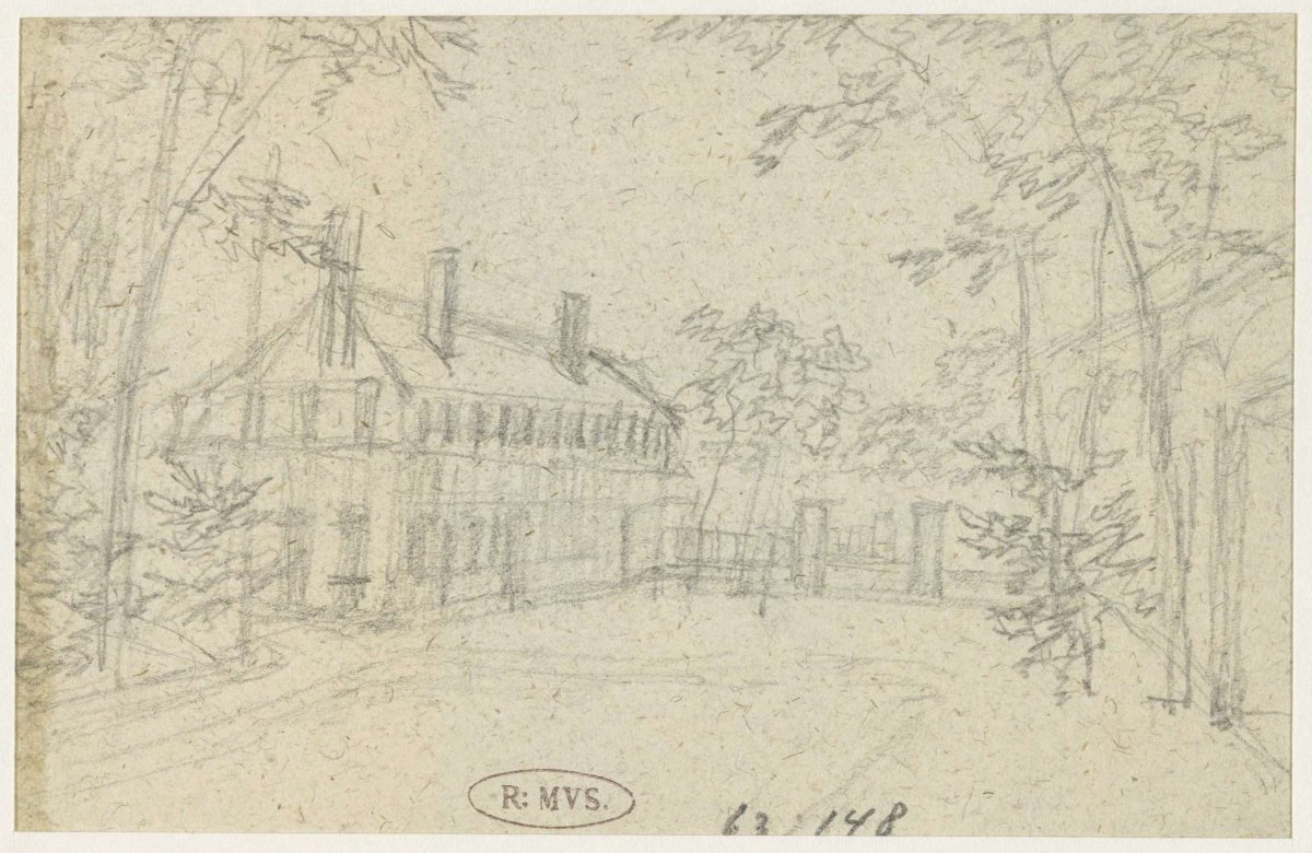 Fence between two buildings, Georges Michel, 1773 - 1843