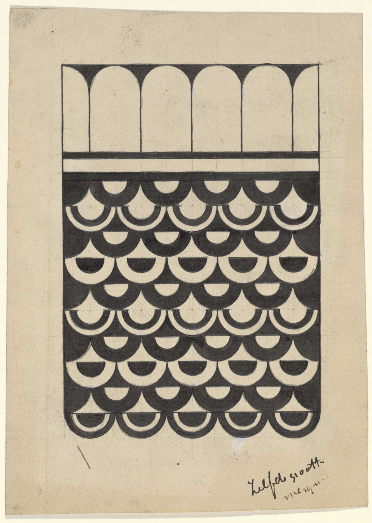 Ornament of scales, Samuel Jessurun de Mesquita, 1878 - 1944