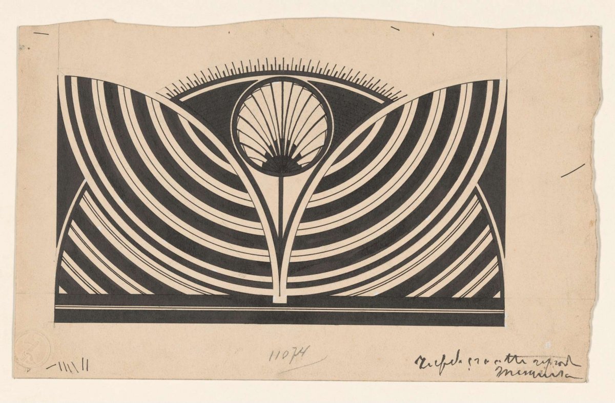 Design for an ornamental letterpress stamp, Samuel Jessurun de Mesquita, 1878 - 1944