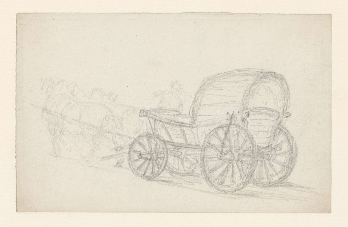 Farmer's cart to the left, Georges Michel, 1773 - 1843