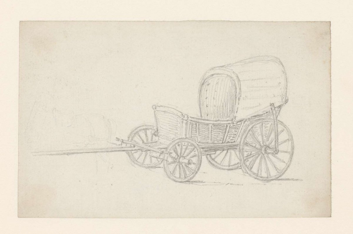 Covered wagon woven from toes, Georges Michel, 1773 - 1843