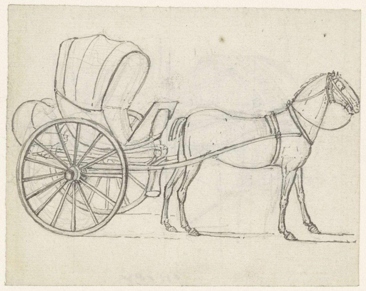 Shepherd with one horse to the right, Georges Michel, 1773 - 1843