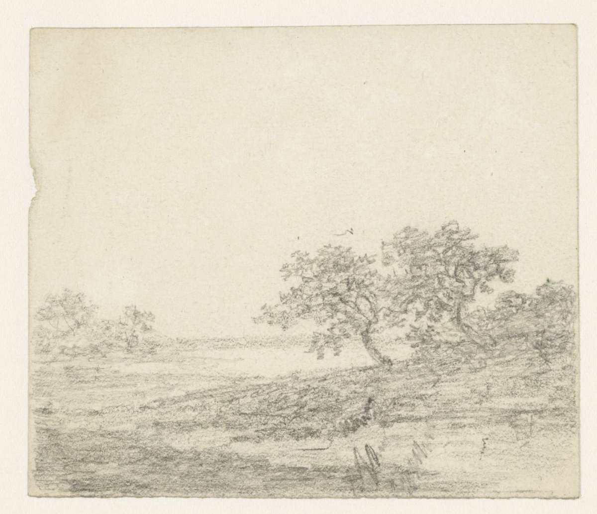 Two trees on a slope, Georges Michel, 1773 - 1843
