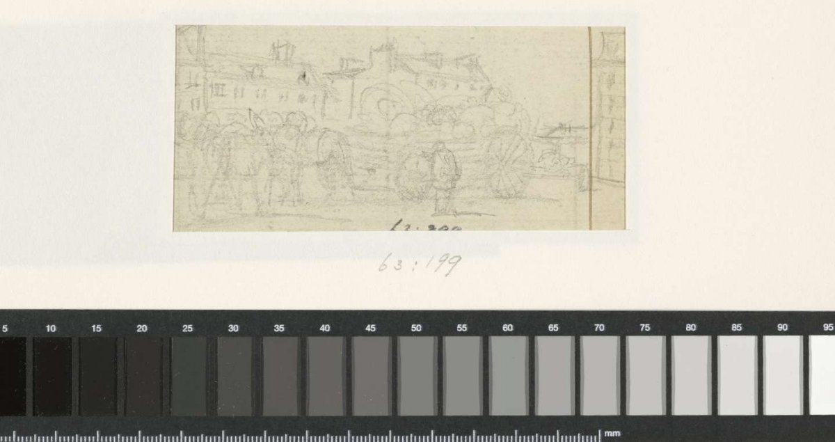 Tug cart in a street, Georges Michel, 1773 - 1843