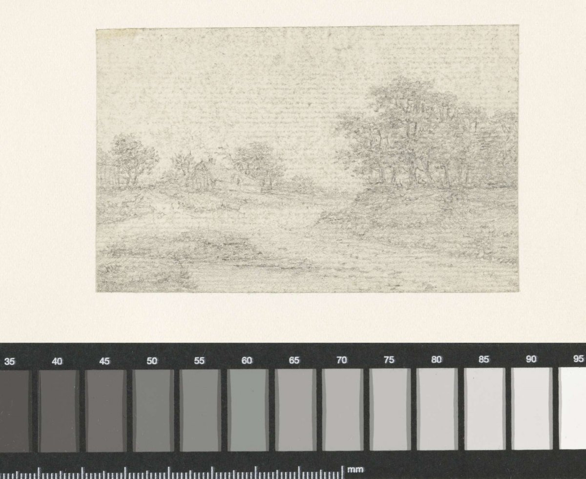 Ascending country road with trees on the right, Georges Michel, 1773 - 1843