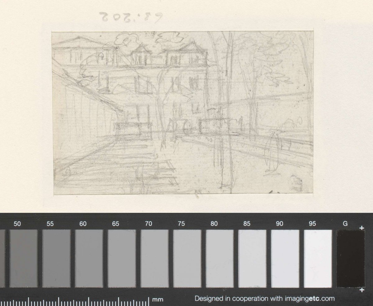 Back of a house with a garden, Georges Michel, 1773 - 1843