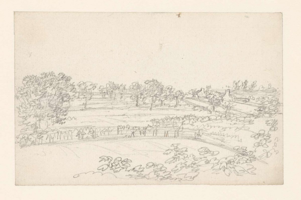 Fields bordered with hedges and trees, Georges Michel, 1773 - 1843