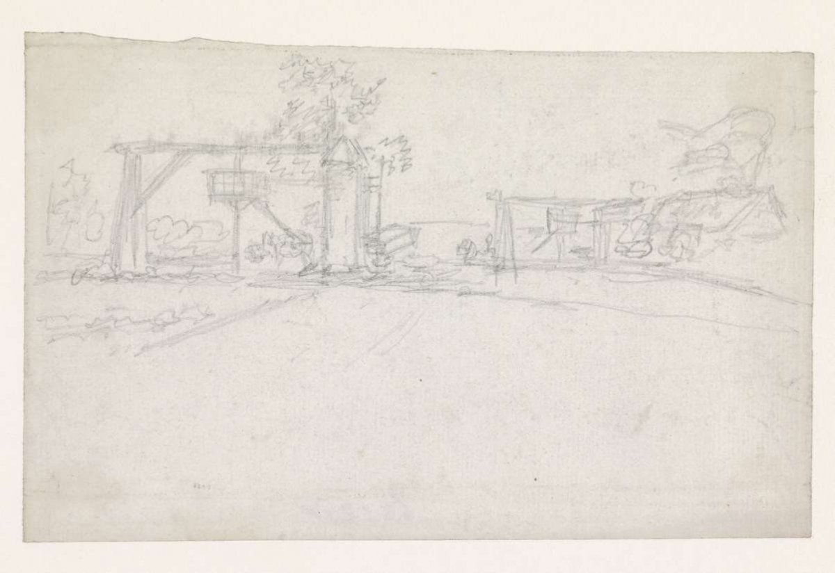 Sketch with wells, Georges Michel, 1773 - 1843