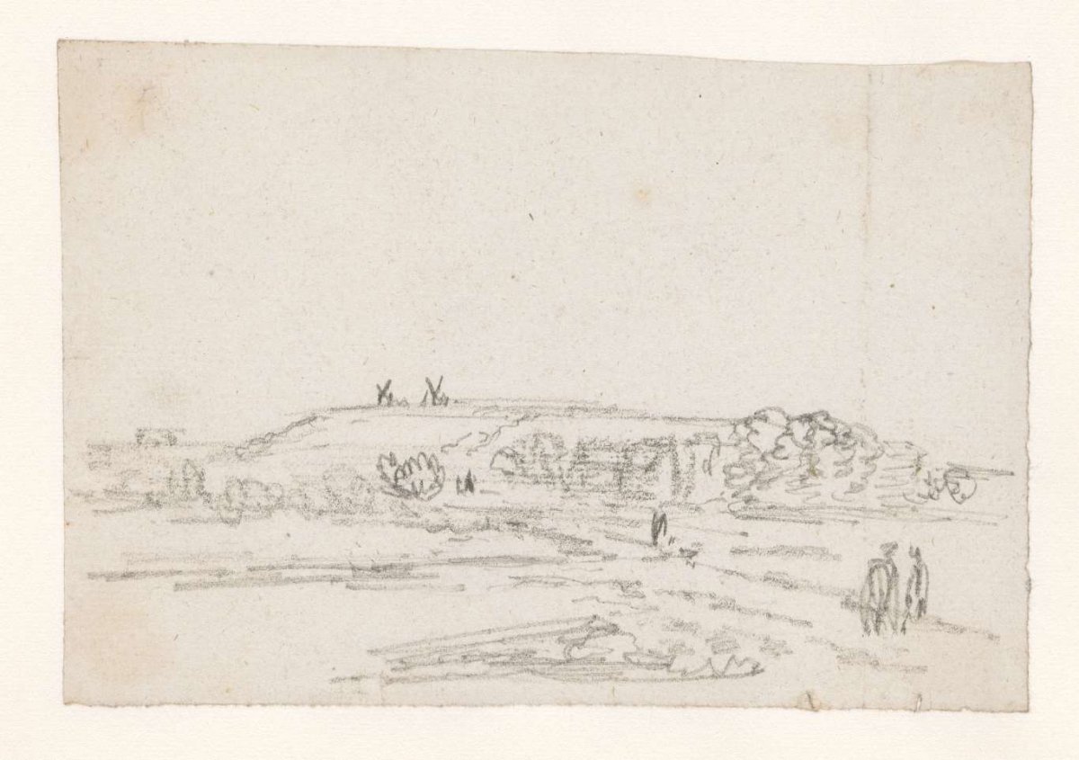 View of a hill, on which two mills are located, Georges Michel, 1773 - 1843