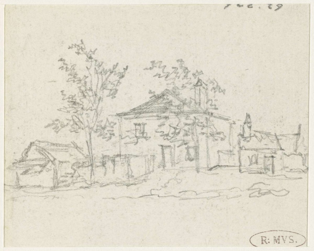 Sketch of a farmhouse, Georges Michel, 1773 - 1843