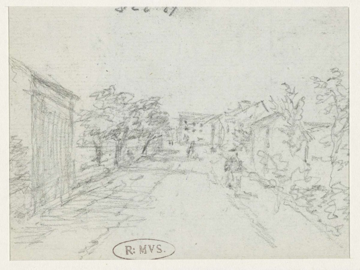 Huizen tussen bomen, Georges Michel, 1773 - 1843