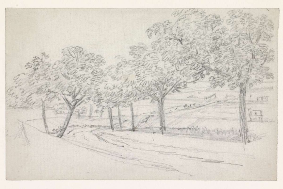 Weg tussen beboomde hellingen, Georges Michel, 1773 - 1843