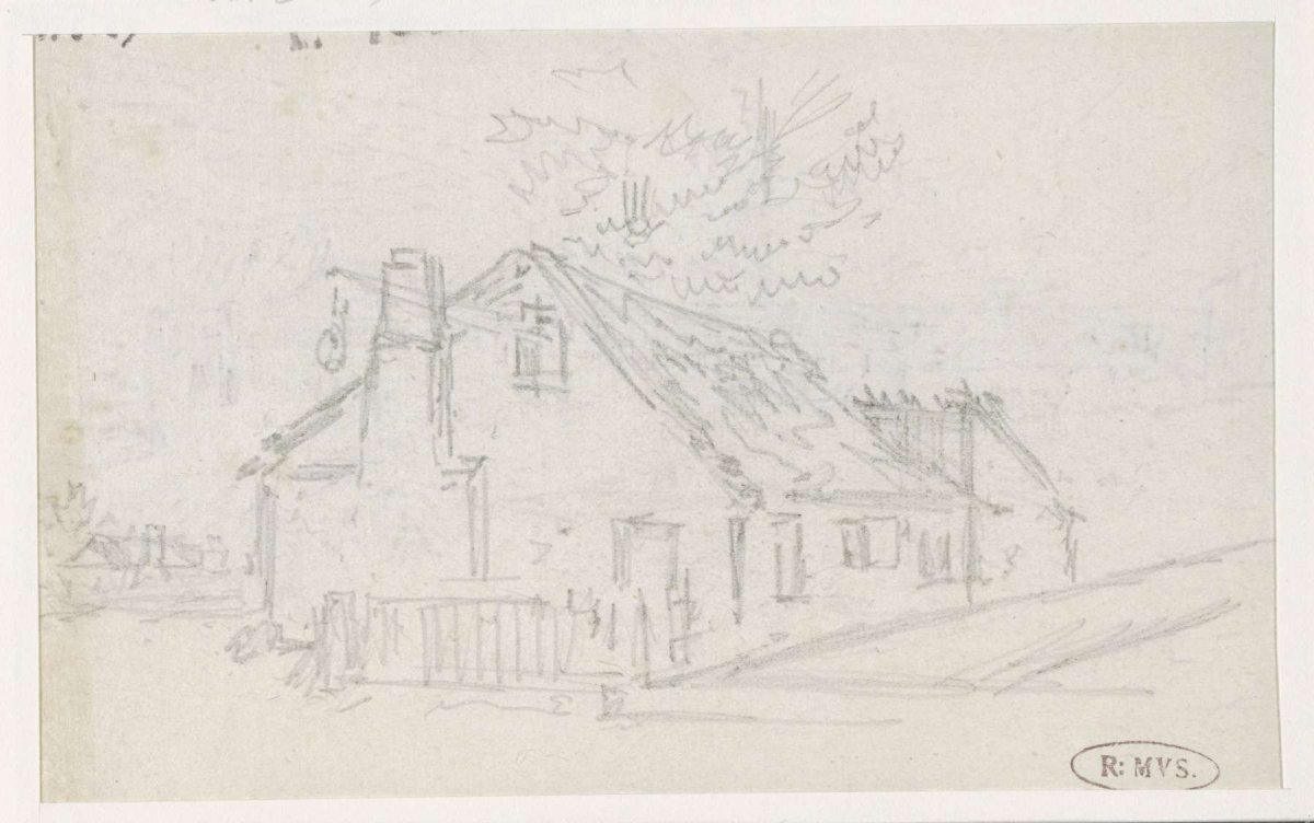House with signboard, Georges Michel, 1773 - 1843