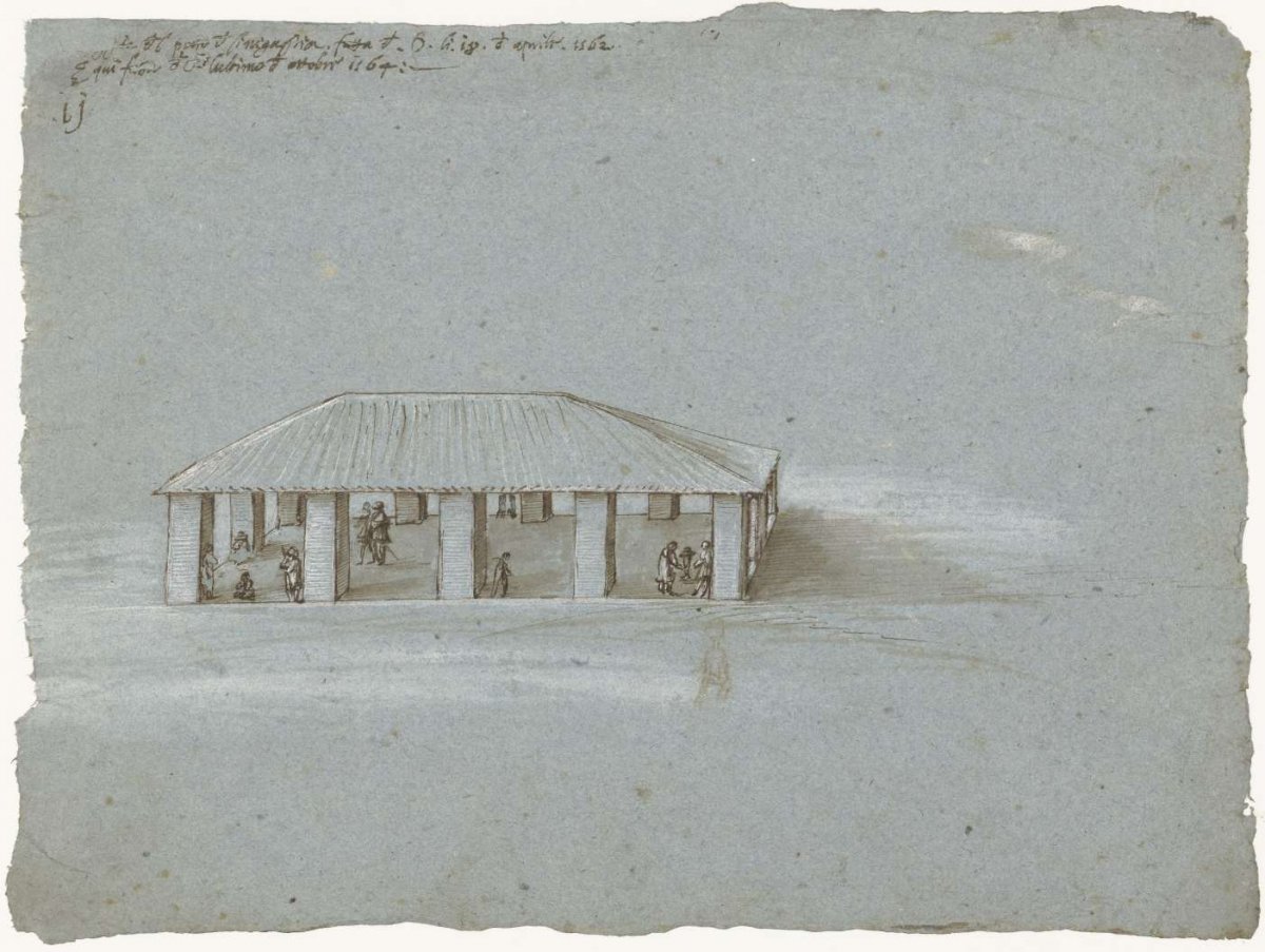 Markthal of wachthuisje, Gherardo Cibo, 1562 - 1564