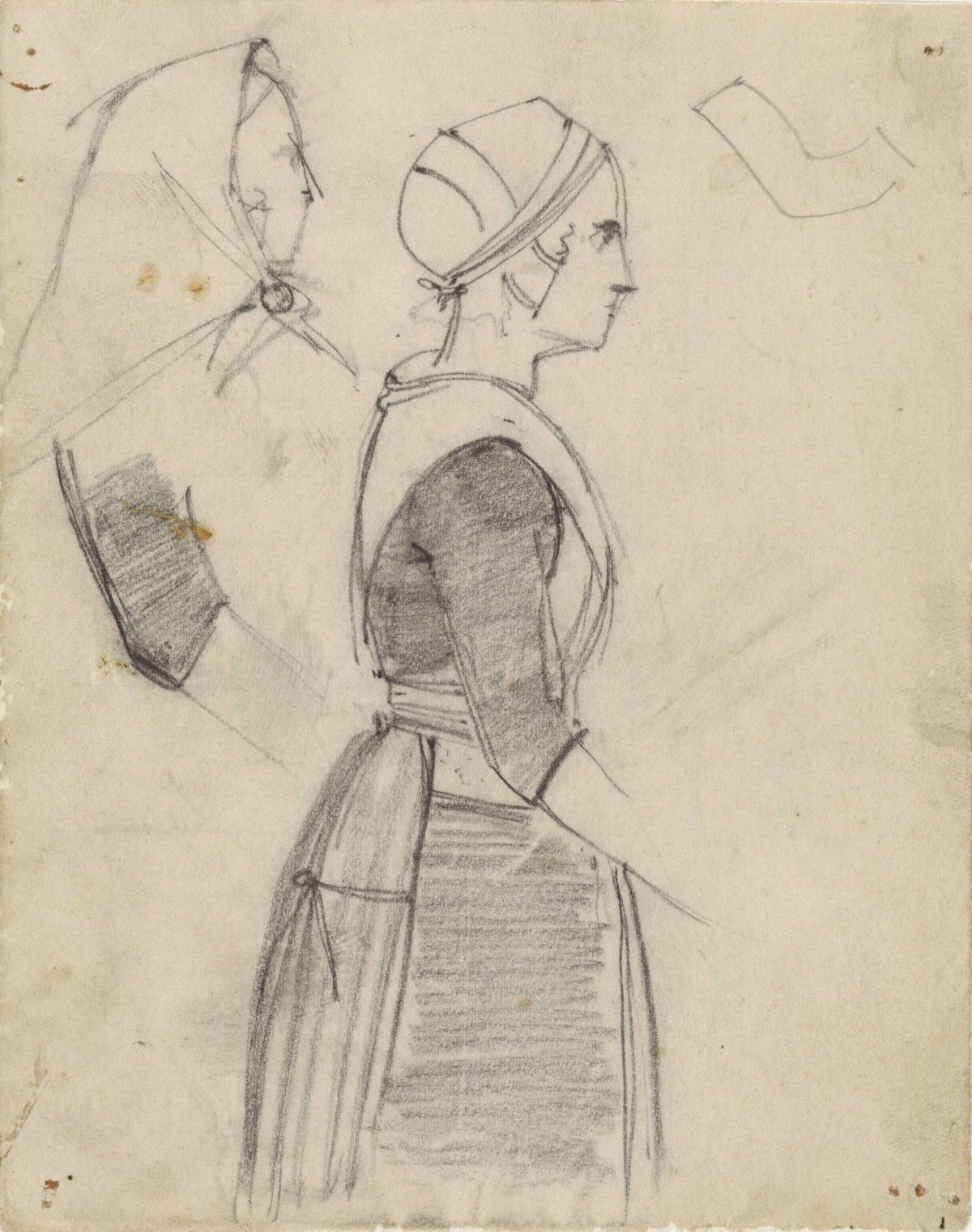 Study of a woman in Spakenburg costume, Gerrit Willem Dijsselhof, 1876 - 1924
