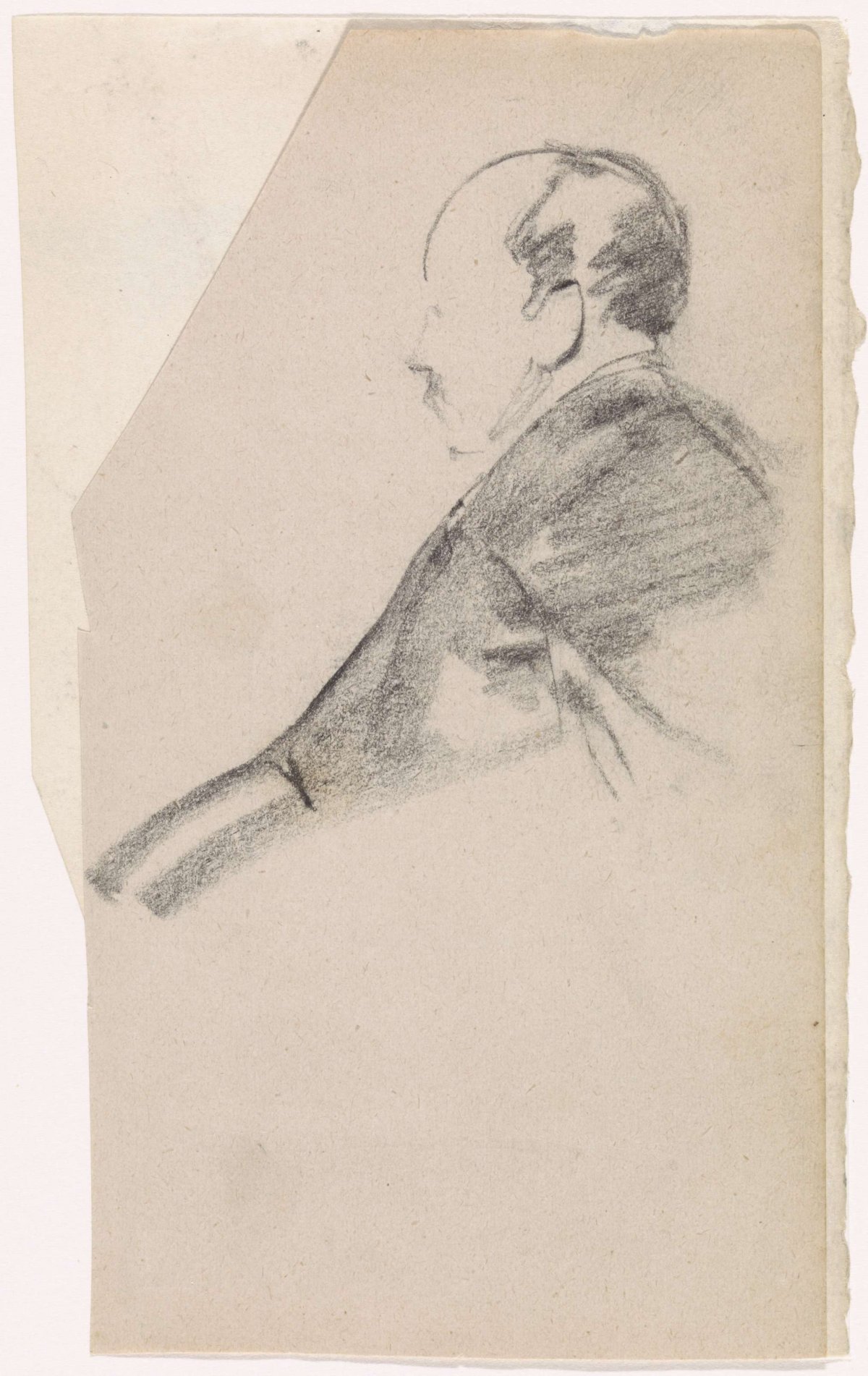 Seated man, seen partly from behind, Gerrit Willem Dijsselhof, 1876 - 1924