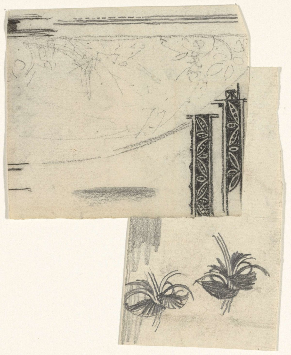 Sketches of edge work, Gerrit Willem Dijsselhof, 1876 - 1901