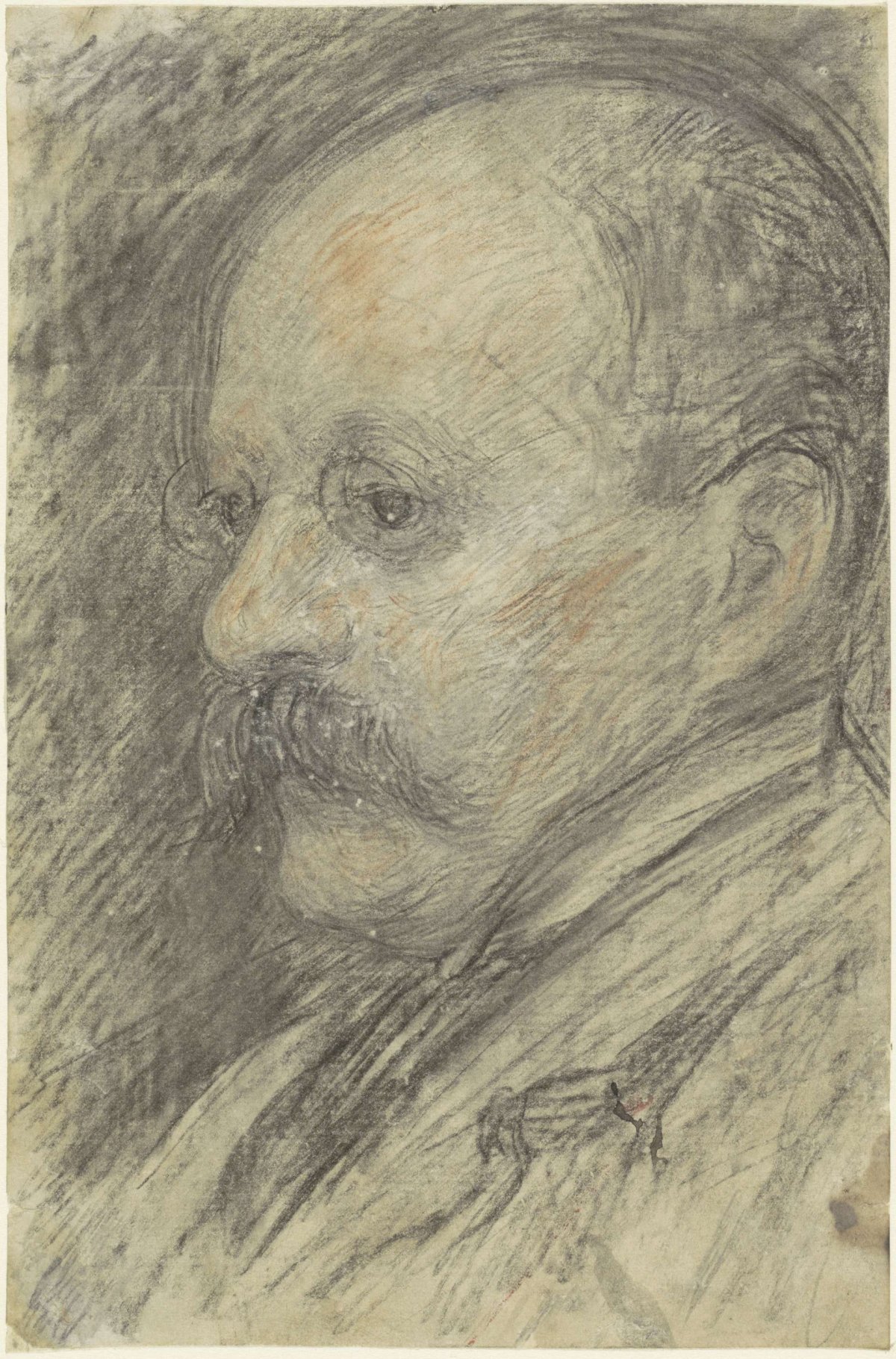 Portrait of the artist Cornelis Veth (?), Jan Veth, 1874 - 1925
