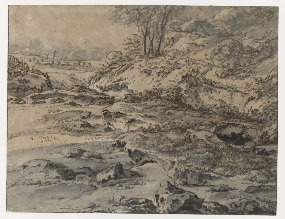 Erosion in a Hilly Landscape, Valentijn Klotz, 1660 - 1712