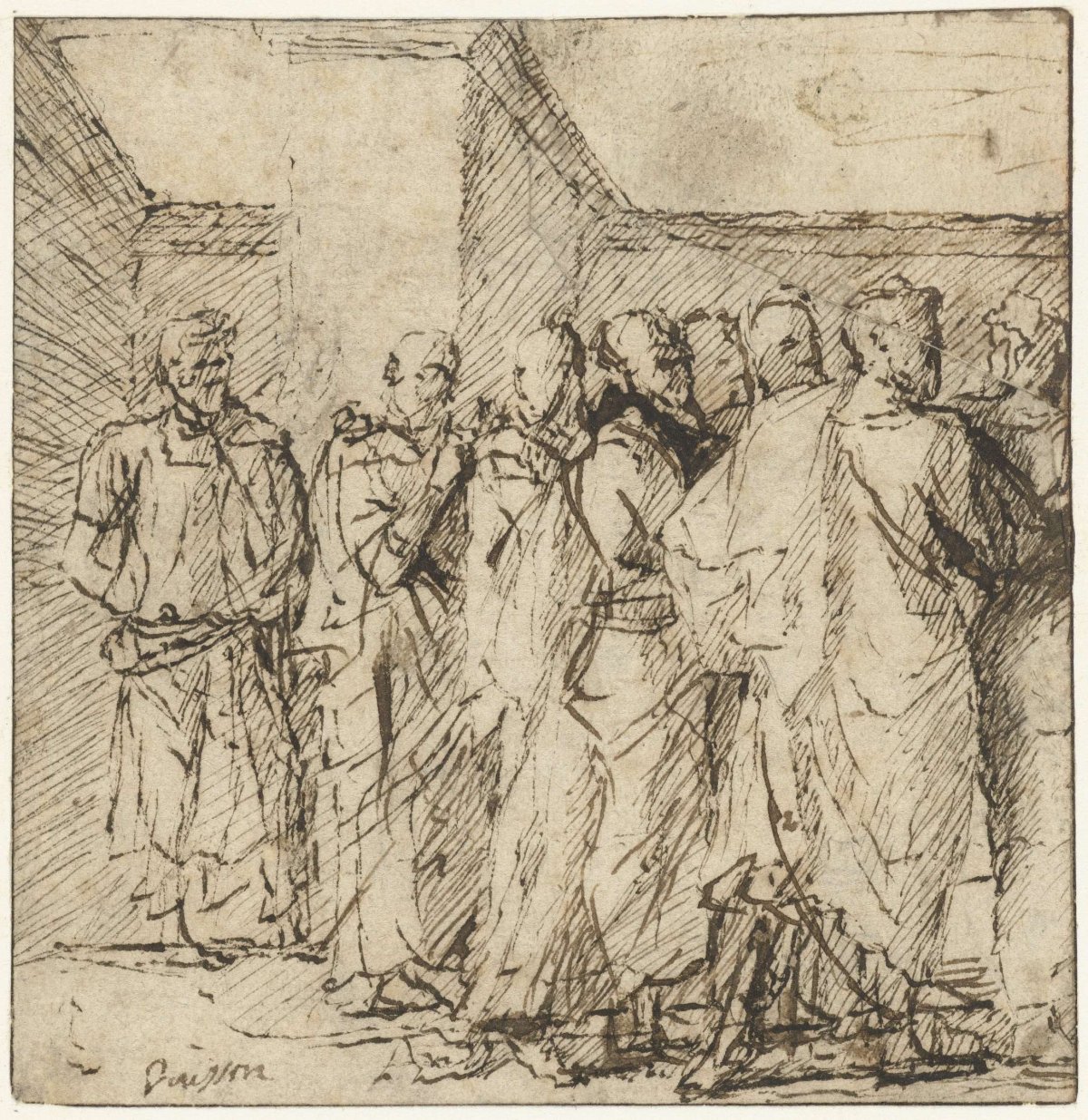 Study for the ordination of the Apostles, Nicolas Poussin, 1642 - 1644