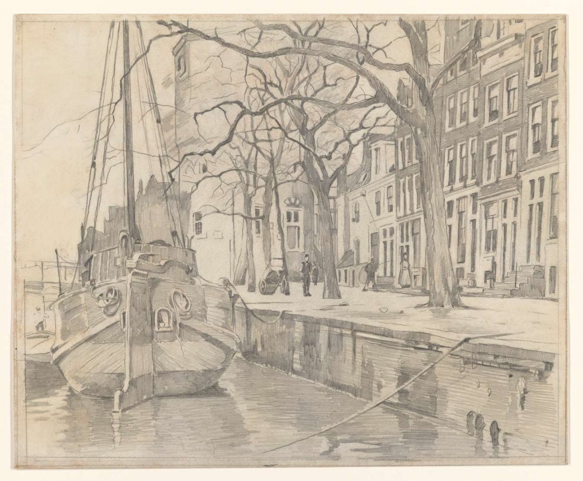 The Oude Waal at Amsterdam, Willem Witsen, 1912