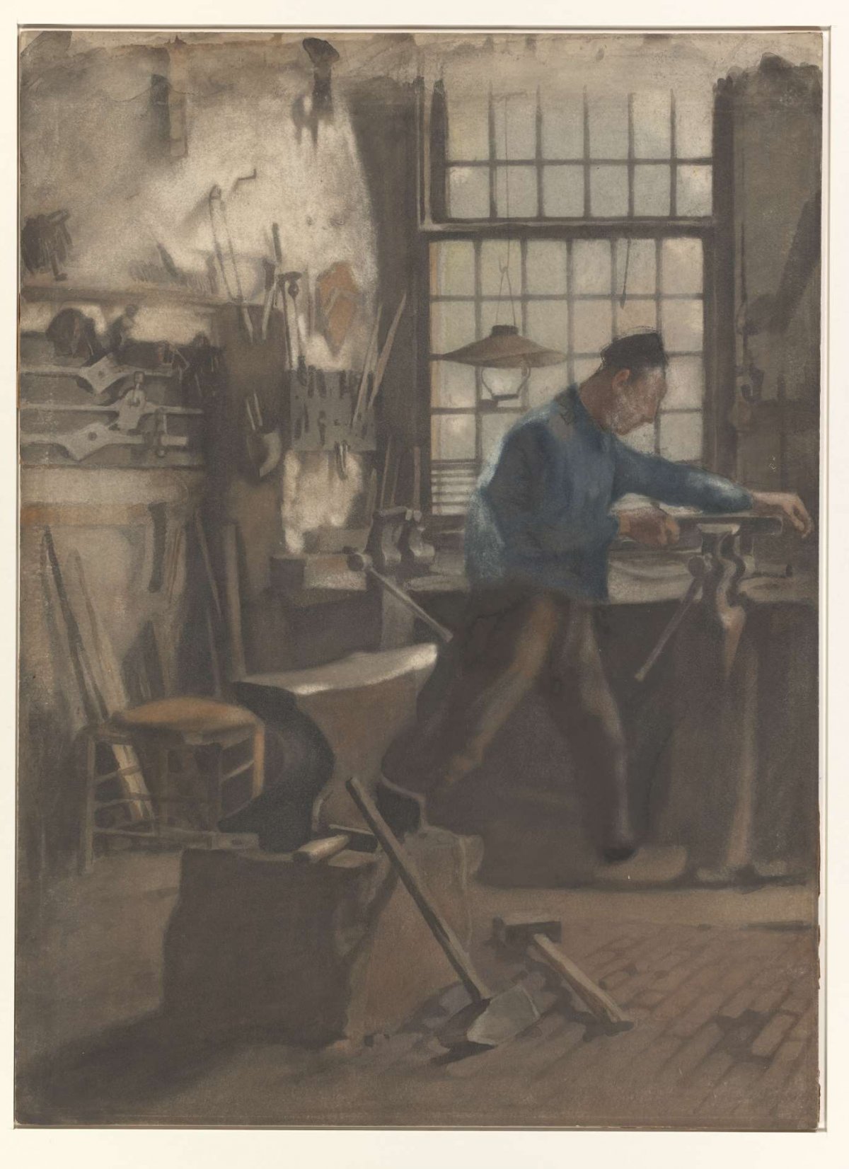 Smid in zijn smidse, Willem Witsen, 1870 - 1923