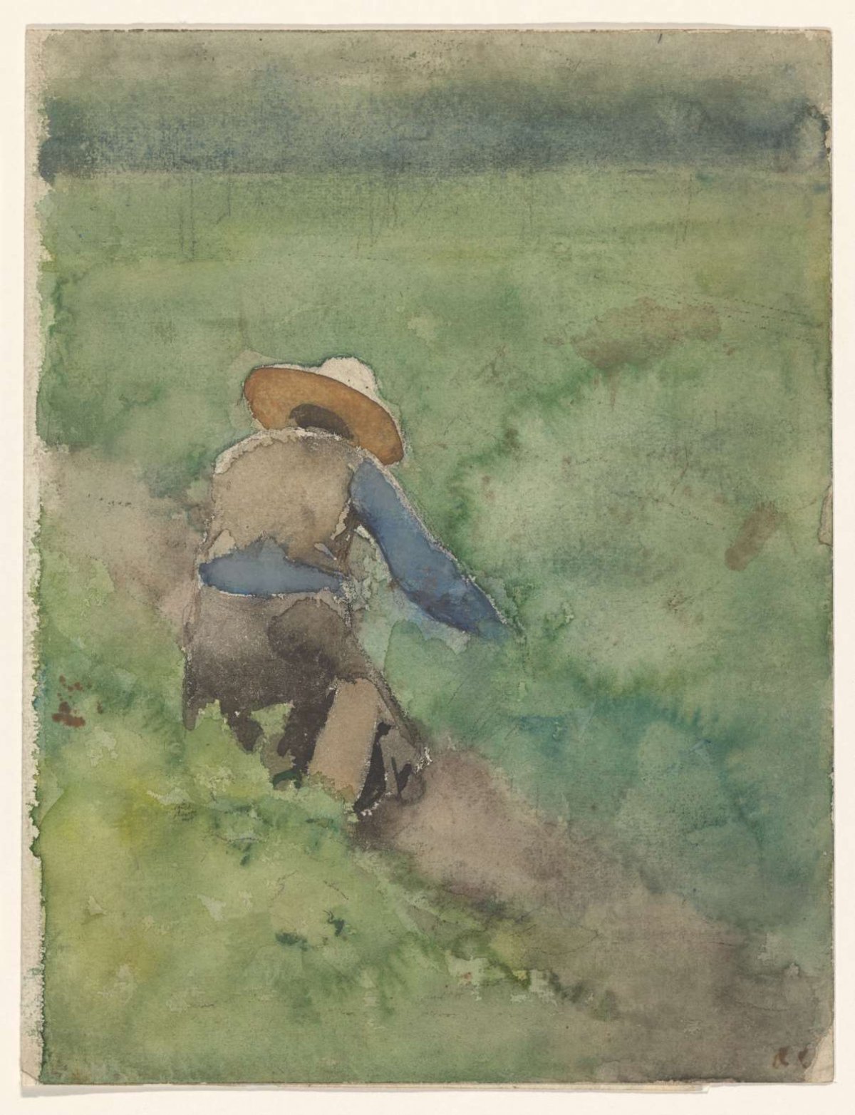 Maaier in weiland, Willem Witsen, 1870 - 1923