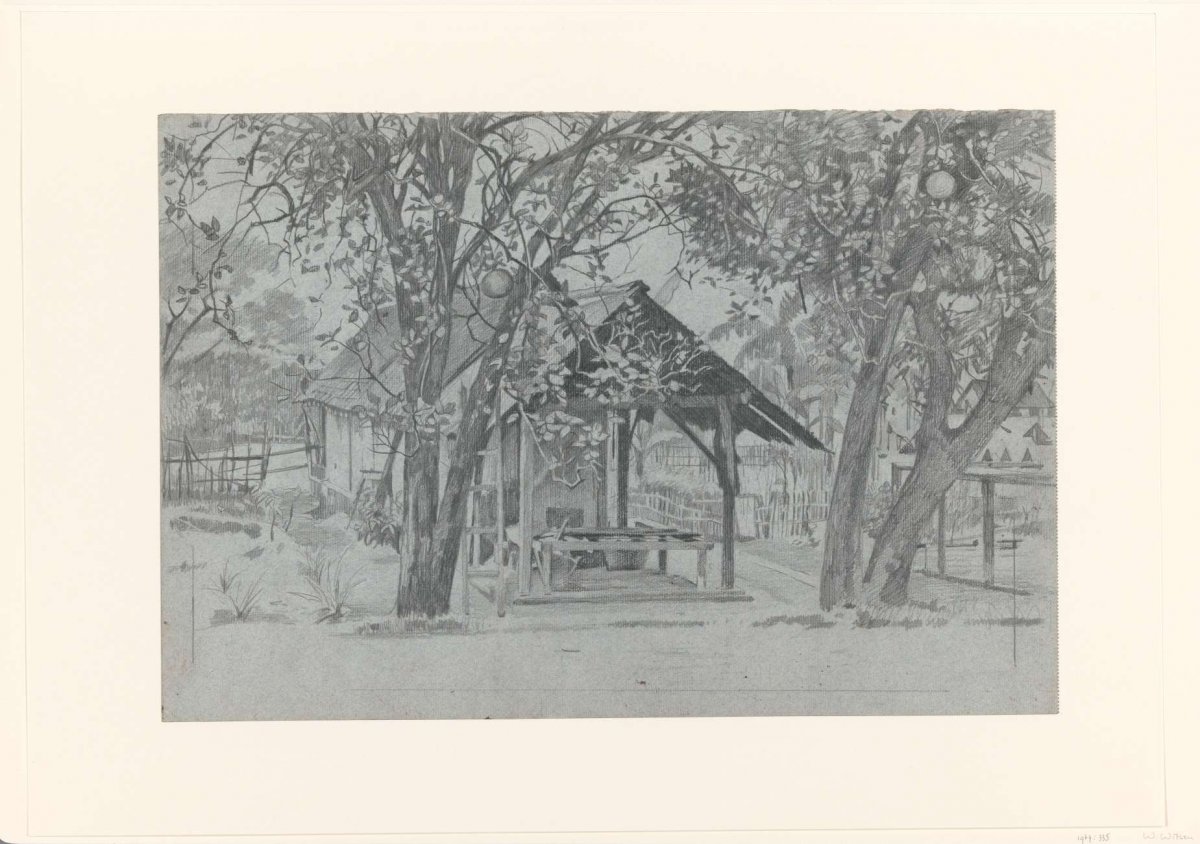 Outbuilding on the plantation Gambar in Java, Willem Witsen, 1920 - 1921