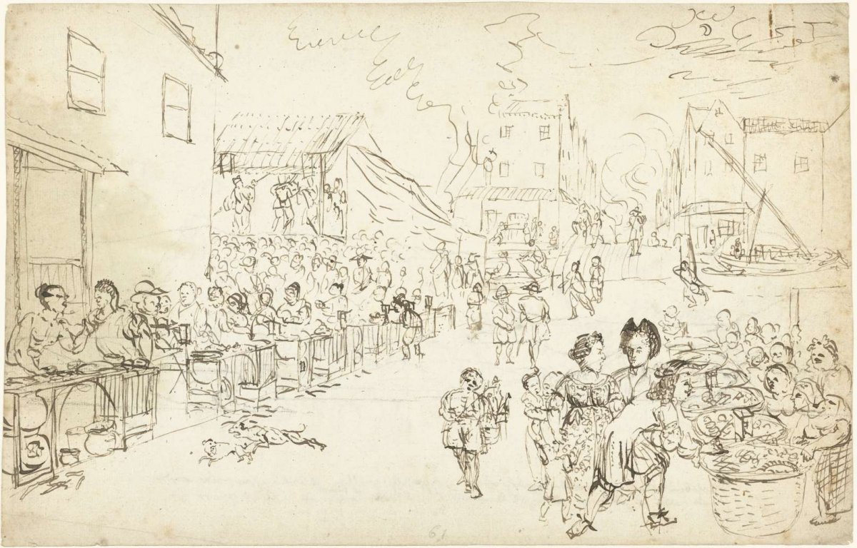 Market Scene in Batavia, Wouter Schouten, c. 1660