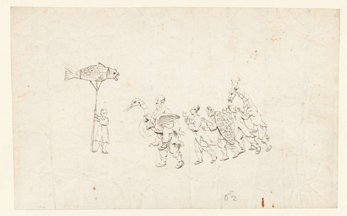 Procession on the occasion of Chinese New Year at Batavia, Wouter Schouten, c. 1660