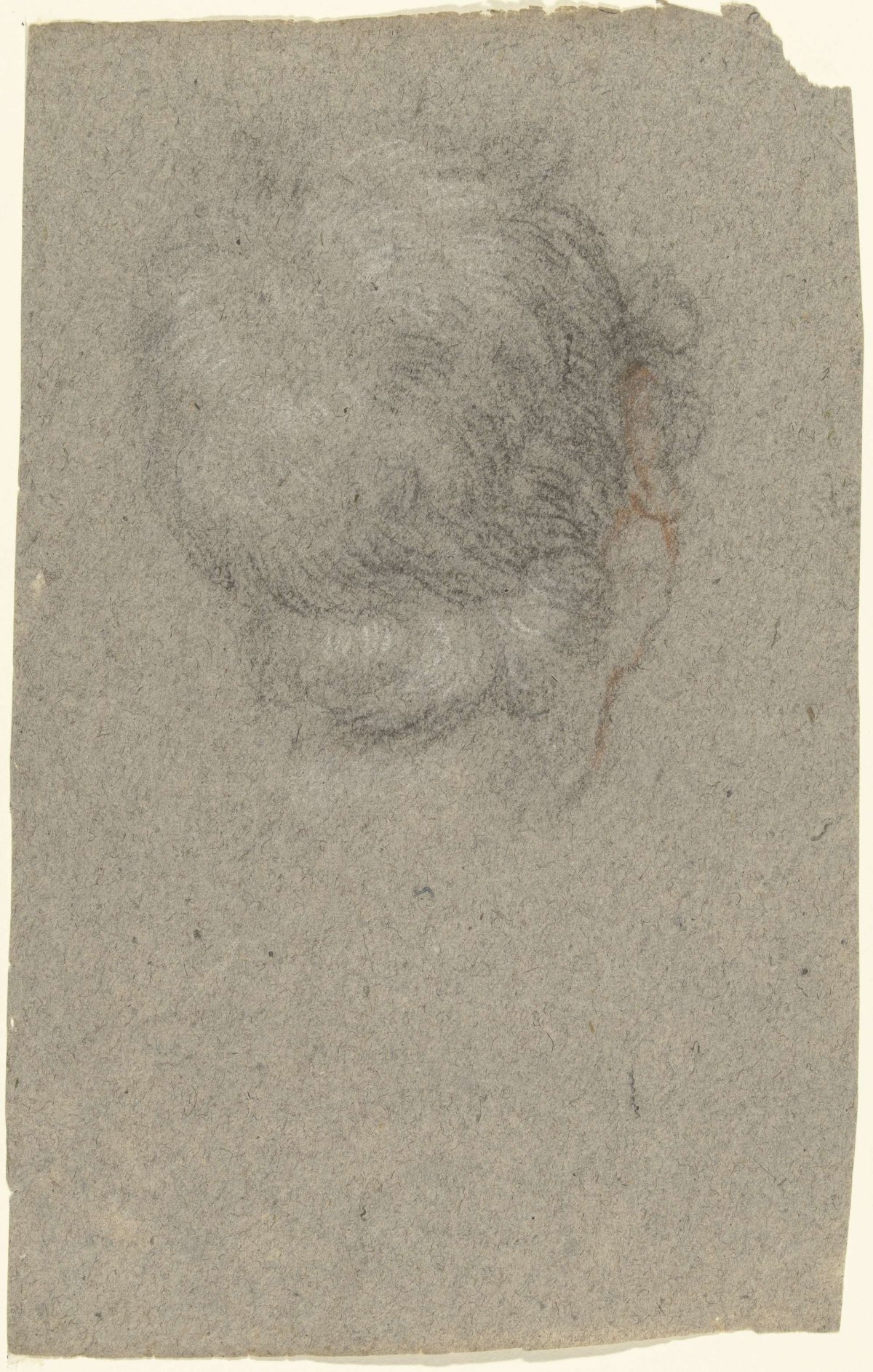 Head of a man, seen from behind, anonymous, 1590 - 1610