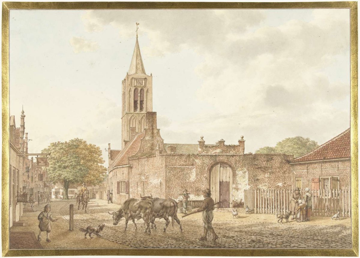 Street Scene in Beverwijk, Jacob Cats (1741-1799), 1793