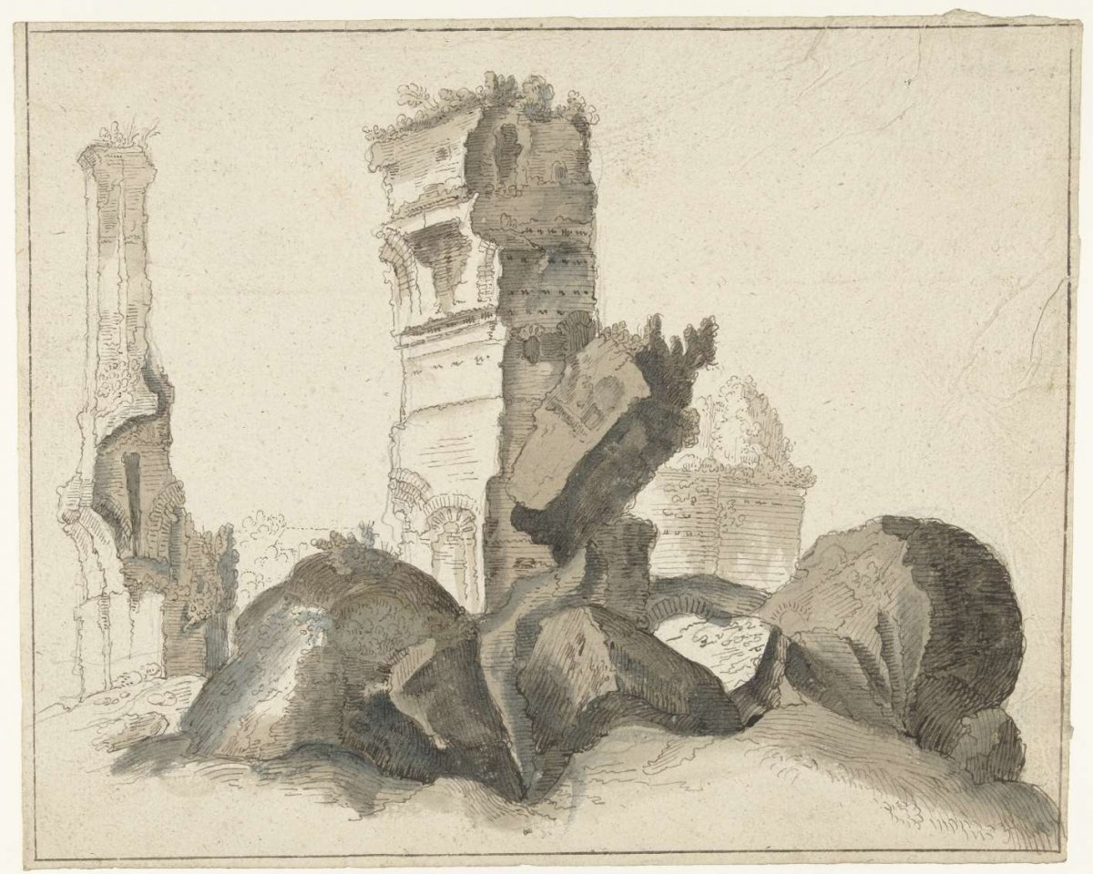 Ruins at the Roman Forum, anonymous, 1598 - 1608