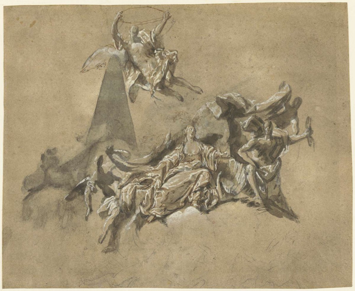 The glorification of Maria Theresa (?)., anonymous, 1700 - 1800