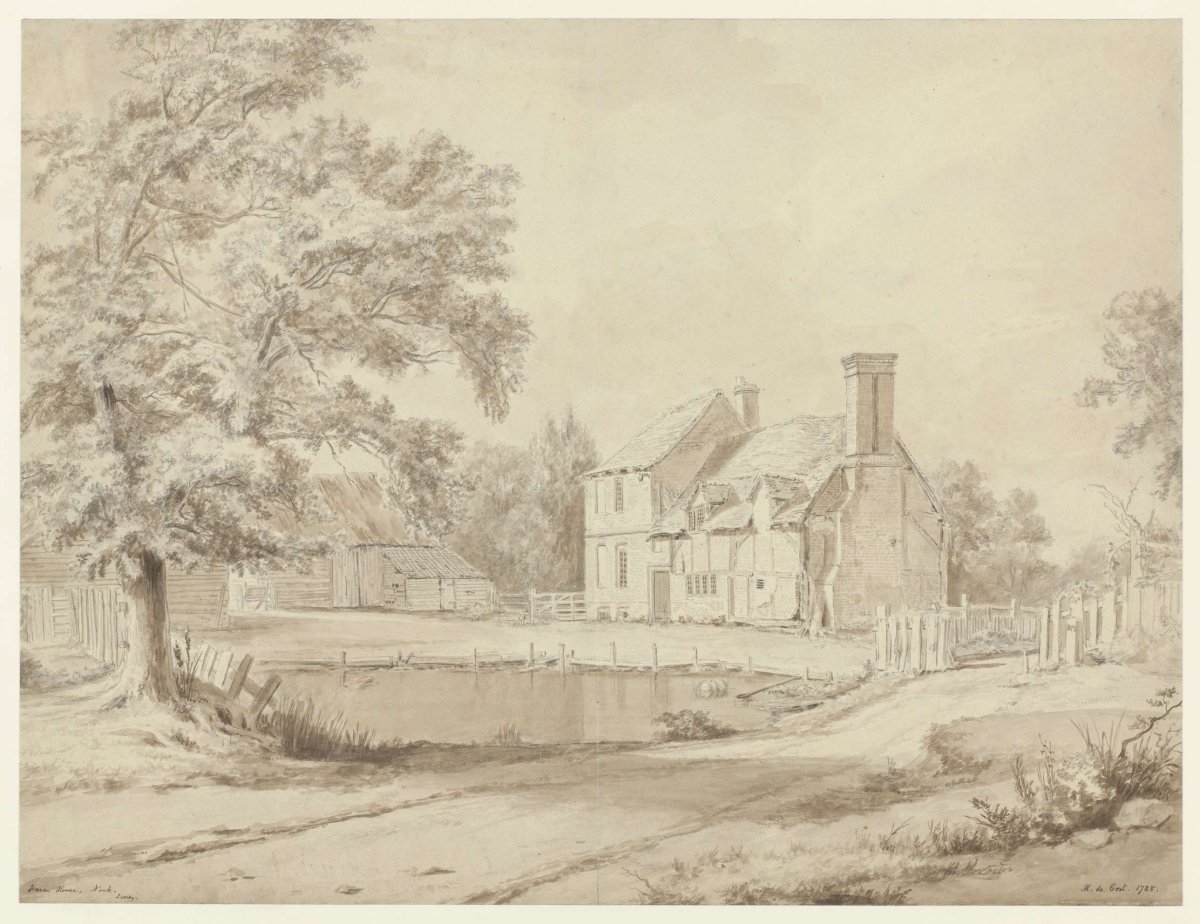 View of Harm House at Nock in Surrey, Hendrik Frans de Cort, 1788