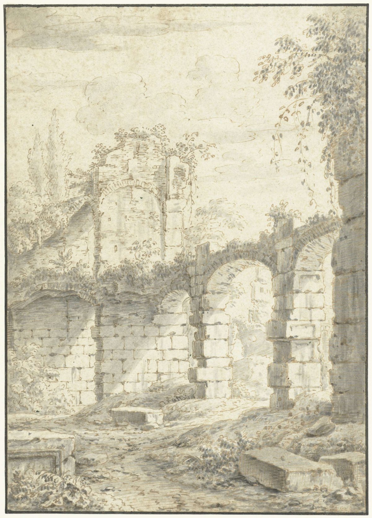 Romeinse ruïnes, Johann Franz Ermels (der Ältere), 1651 - 1693