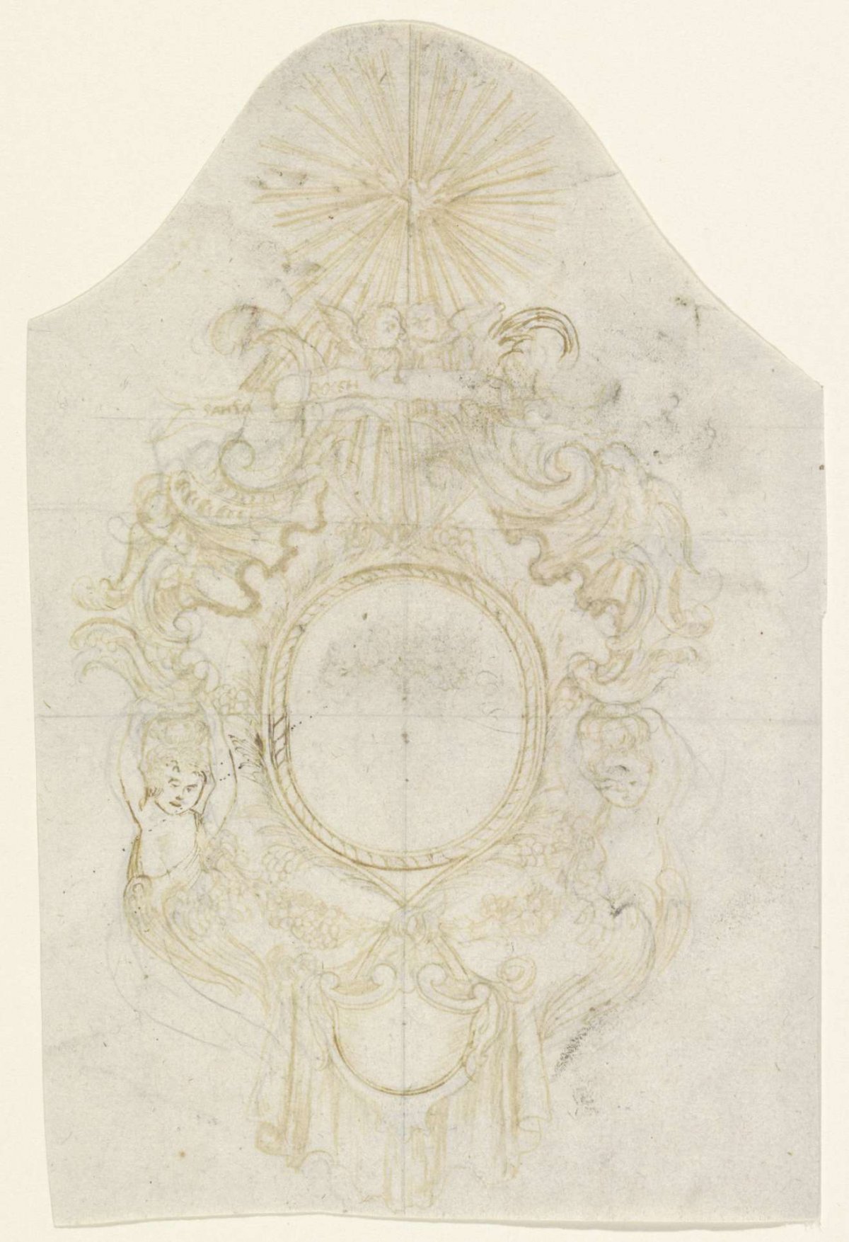 Medallion with putti, anonymous, 1700 - 1800