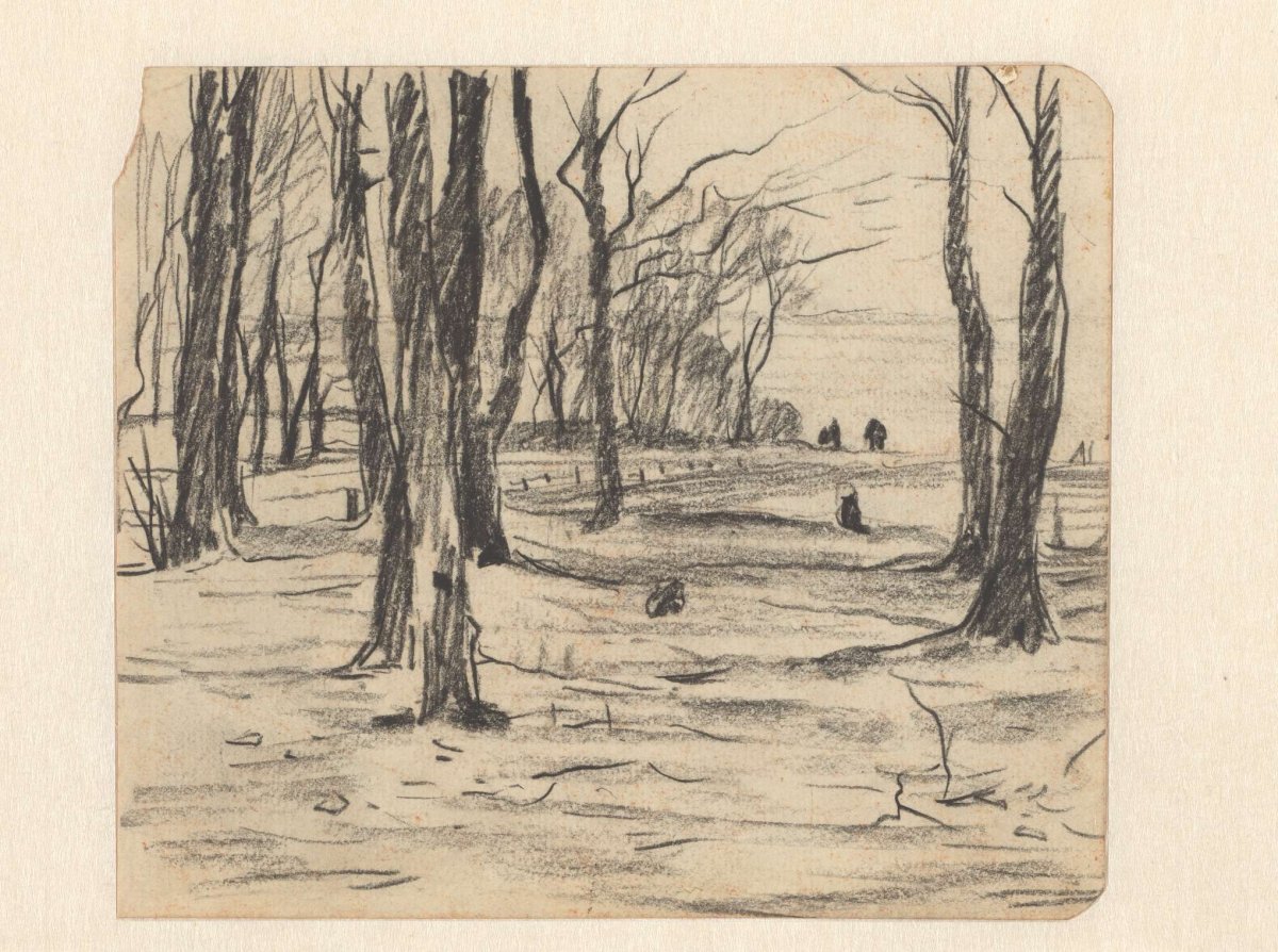 Bomen in winterlandschap, Willem Witsen, 1870 - 1923