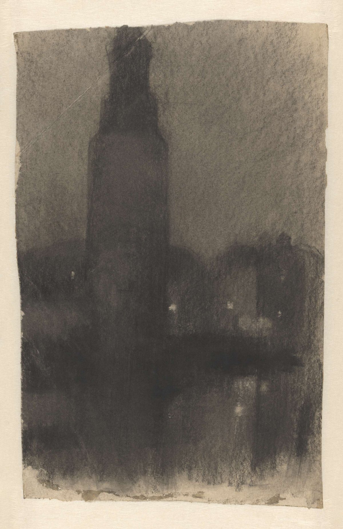 Montelbaan tower at night, Willem Witsen, 1870 - 1923