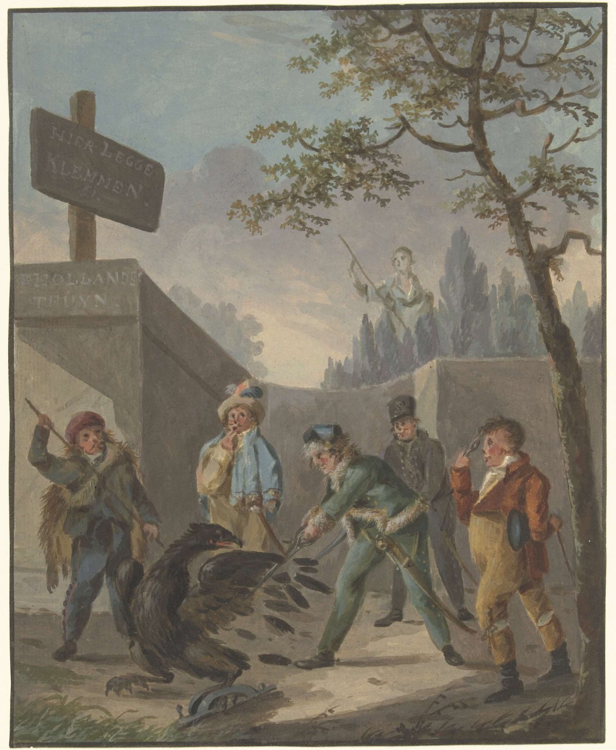 The French eagle in the clamp, anonymous, 1813