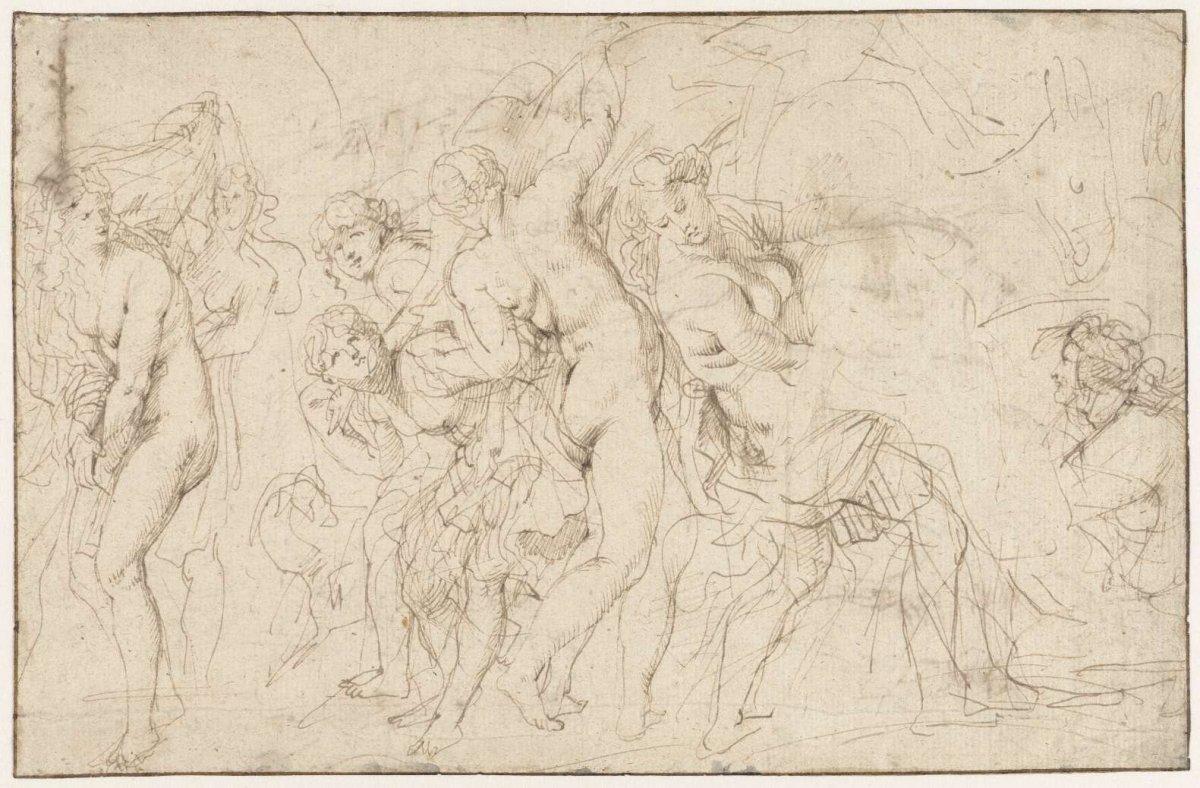 Charging the hunting booty by the nymphs of Diana, Peter Paul Rubens, 1611 - 1616