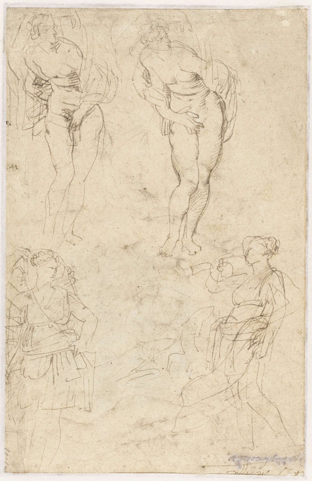 Sketches of the daughters of Cecrops, Peter Paul Rubens, 1611 - 1616