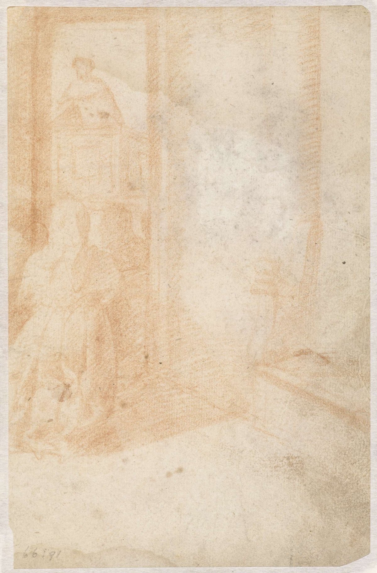 View through to a preacher in the pulpit, Domenico Beccafumi, 1500 - 1551