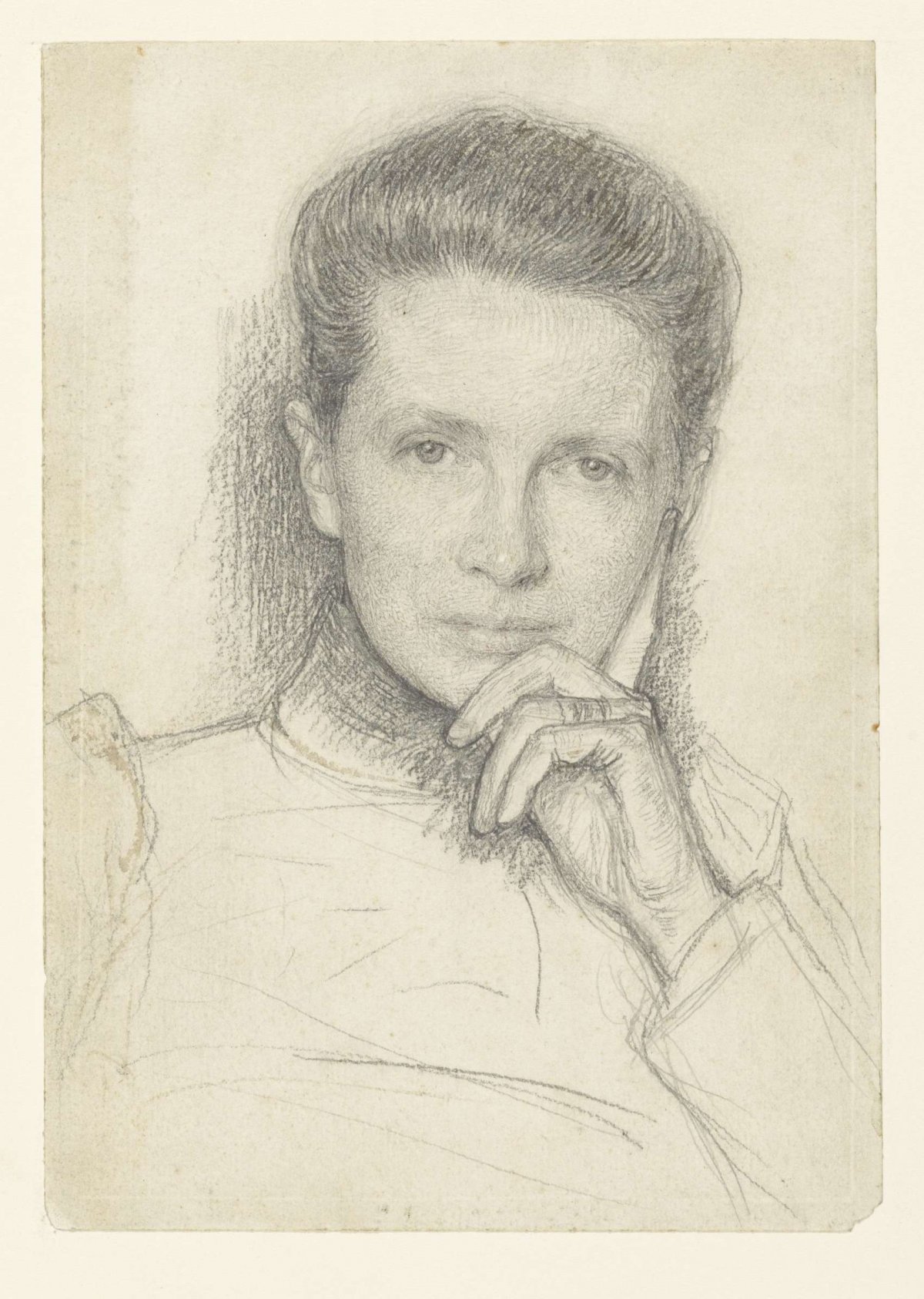 Study for the portrait of Mrs. K.C. Boxman-Winkler, Jan Veth, 1874 - 1925
